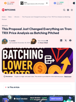 Tron Batching Proposal Puts TRX Price Under Pressure