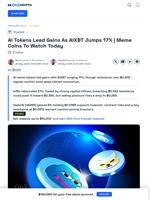 AIXBT's 17% Jump Fuels AI Tokens | Meme Coins To Watch Today