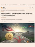 Bitcoin: 94-day Coinbase buying streak snaps: Are U.S. bulls losing steam? - AMBCrypto