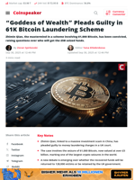 Bitcoin ‘Goddess of Wealth’ Pleads Guilty in $4B Laundering Case