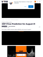 XRP Price Prediction for August 31 - U.Today