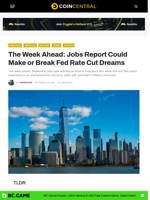 The Week Ahead: Jobs Report Could Make or Break Fed Rate Cut Dreams - CoinCentral