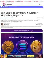 Best Crypto to Buy Now: XRP, Solana, Dogecoin