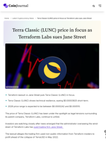 Terra Classic (LUNC) price in focus as Terraform Labs sues Jane Street - CoinJournal