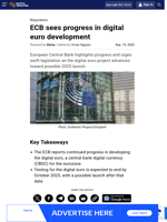 ECB sees progress in digital euro development