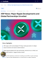 XRP News: Major Ripple Developments and Global Partnerships Unveiled