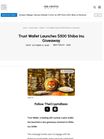 Trust Wallet Launches $500 Shiba Inu Giveaway