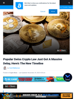 Popular Swiss Crypto Law Just Got A Massive Delay, Here’s The New Timeline | Bitcoinist.com