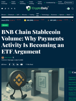 BNB Stablecoin Flows Are Fueling the ETF Case