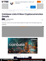 Coinbase Lists 8 New Cryptocurrencies: Details