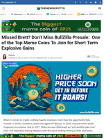 Missed Brett? Don’t Miss BullZilla Presale:  One of the Top Meme Coins To Join for Short Term Explosive Gains