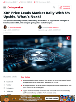 XRP Price Leads Market Rally With 5% Upside, What's Next? - Coinspeaker