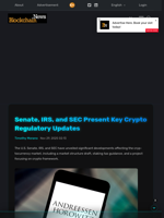 Senate, IRS, and SEC Present Key Crypto Regulatory Updates - Blockchain.News