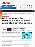 BCP becomes first Peruvian bank to offer regulated crypto access - The Crypto News Wire