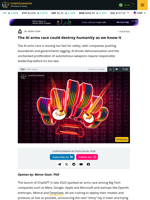 The AI arms race could destroy humanity.