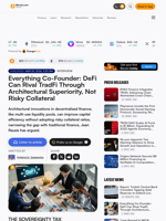 Everything Co-Founder: DeFi Can Rival TradFi Through Architectural Superiority, Not Risky Collateral – Interview Bitcoin News