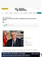 Iran under martial law as IRGC consolidates power amid economic decline