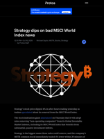 Strategy dips on bad MSCI World Index news