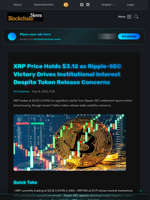 XRP Price Holds $3.12 as Ripple-SEC Victory Drives Institutional Interest Despite Token Release Concerns - Blockchain.News