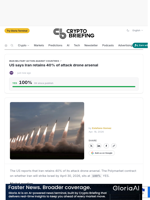 US says Iran retains 40% of attack drone arsenal