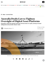 Australia Drafts Law to Tighten Oversight of Digital Asset Platforms - Decrypt