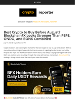 Best Crypto to Buy Before August? BlockchainFX Looks Stronger Than PEPE, ONDO, and BONK Combined