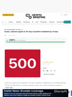 Israel, Lebanon agree to 10-day ceasefire mediated by Trump