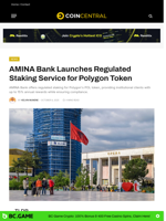 AMINA Bank Launches Regulated Staking Service for Polygon