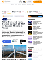 Wind-Powered Hash: Soluna to Host 20 MW of Canaan Miners in Texas – Mining Bitcoin News