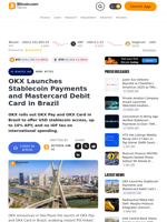 OKX Launches Stablecoin Payments and Mastercard Debit Card in Brazil – News Bytes Bitcoin News