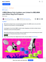 LIBRA Meme Coin Insiders are Linked to MELANIA