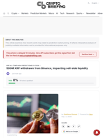 500M XRP withdrawn from Binance, impacting sell-side liquidity