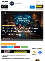 Pakistan, U.S. Officials Discuss Digital Asset Partnership and Bitcoin Strategy | Live Bitcoin News
