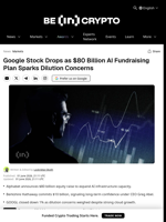 Google Stock Drops as $80 Billion AI Fundraising Plan Sparks Dilution Concerns