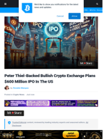 Peter Thiel-Backed Bullish Crypto Exchange Plans $600 Million IPO In The US | Bitcoinist.com