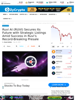 Ruvi AI (RUVI) Secures Its Future with Strategic Listings Amid Success in Ruvi’s Record-Breaking Presale