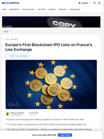 Europe's First Blockchain IPO Lists on France's Lise Exchange
