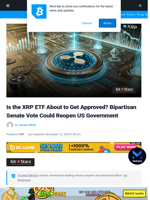 Is the XRP ETF About to Get Approved? Bipartisan Senate Vote Could Reopen US Government | Bitcoinist.com