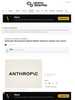 Anthropic IPO poised to deliver Menlo Ventures' largest-ever return
