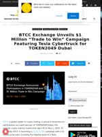 BTCC Exchange Unveils $1 Million “Trade to Win” Campaign Featuring Tesla Cybertruck for TOKEN2049 Dubai - The Bitcoin News