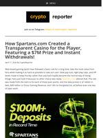 How Spartans.com Created a Transparent Casino for the Player, Featuring a $7M Prize and Instant Withdrawals!