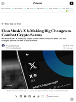Elon Musk's X Is Making Big Changes to Combat Crypto Scams - Decrypt