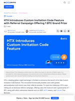 HTX Introduces Custom Invitation Code Feature
