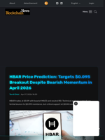 HBAR Price Prediction: Targets $0.095 Breakout Despite Bearish Momentum in April 2026 - Blockchain.News