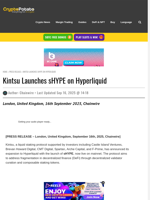 Kintsu Launches sHYPE on Hyperliquid