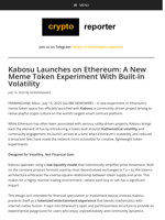Kabosu Launches on Ethereum: A New Meme Token Experiment With Built-In Volatility