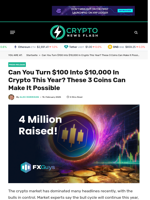 Can You Turn $100 Into $10,000 In Crypto This Year? These 3 Coins Can Make It Possible - Crypto News Flash