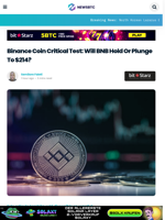 Binance Coin’s Critical Test: Will BNB Hold or Plunge to $214?