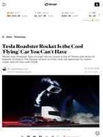 Tesla Roadster Rocket Is the Cool 'Flying' Car You Can’t Have - Decrypt