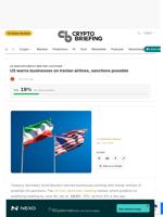 US warns businesses on Iranian airlines, sanctions possible